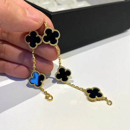 [Eternal Jewelry] CLOVER 5 MOTIF ONYXS BRACELET COLLECTION