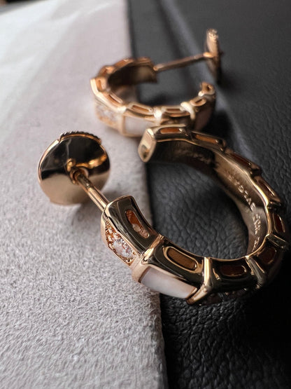 [Eternal Jewelry]SERPENTI MOP PINK GOLD EARRINGS