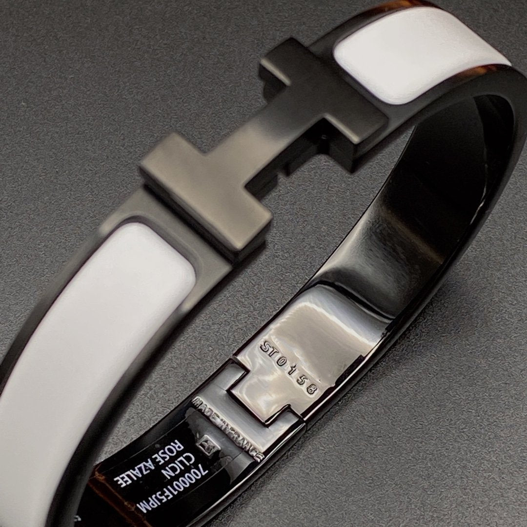 [Eternal Jewelry]H BRACELET 12MM BLACK WHITE CERAMIC