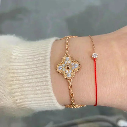 [Eternal Jewelry] CLOVER 5 MOTIF FULL DIAMOND BRACELET COLLECTION