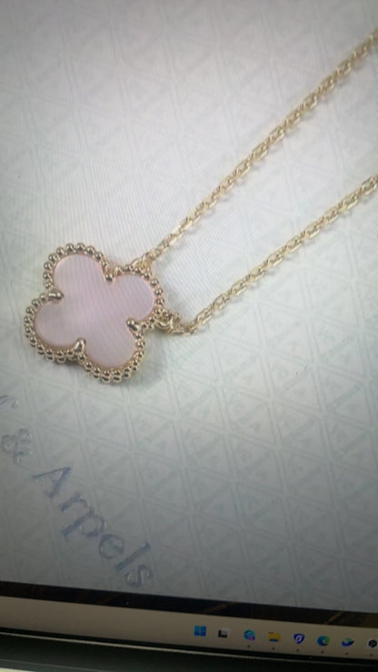 [Eternal Jewelry]CLOVER MINI 9.5mm Pink Necklace