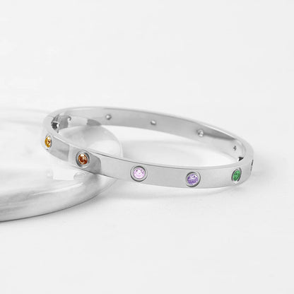 [Eternal jewelry]2026 NEW 6.1MM COLORED GEMSTONE BRACELET