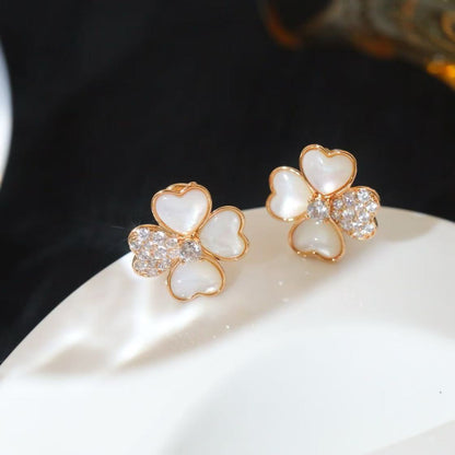 [Eternal Jewelry]FRIVOLE PINK GOLD FLOWER DIAMOND EARRINGS 2