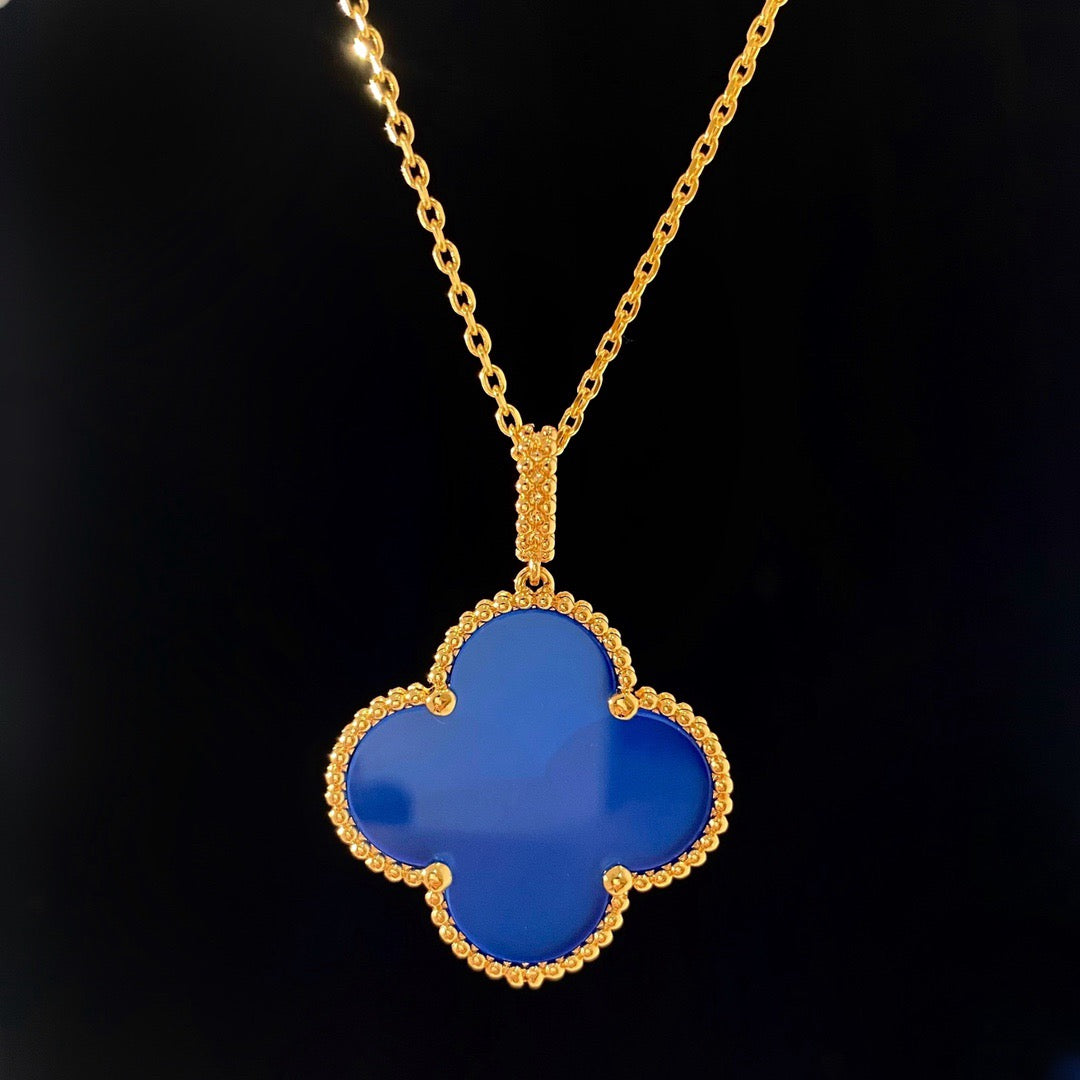 [Eternal Jewelry]CLOVER 25MM NECKLACE TURQUOISE ROSE GOLD
