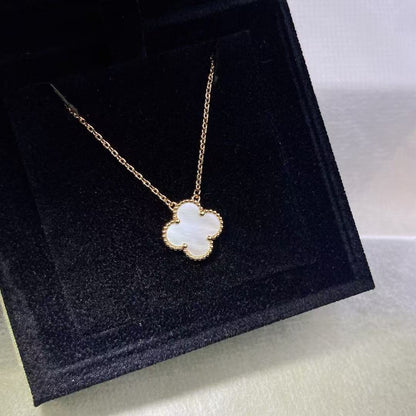 [Eternal Jewelry]CLOVER MINI 15MM WHITE MOTHER-OF-PEARL NECKLACE