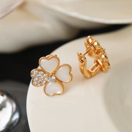 [Eternal Jewelry]FRIVOLE PINK GOLD FLOWER DIAMOND EARRINGS 2