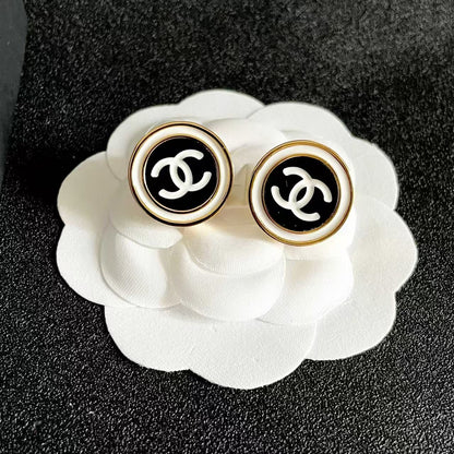 [Eternal Jewelry]Classic Double C Stud Earrings