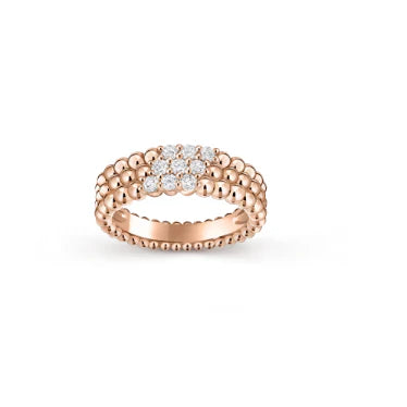 [Eternal Jewelry]Three-row diamond ring