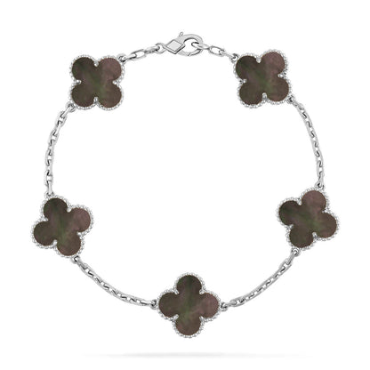 [Eternal Jewelry] CLOVER 5 MOTIF GRAY MOP BRACELET COLLECTION