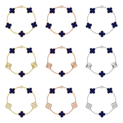 [Eternal Jewelry]CLOVER 5 MOTIF PURPLE STRIPES BRACELET COLLECTION