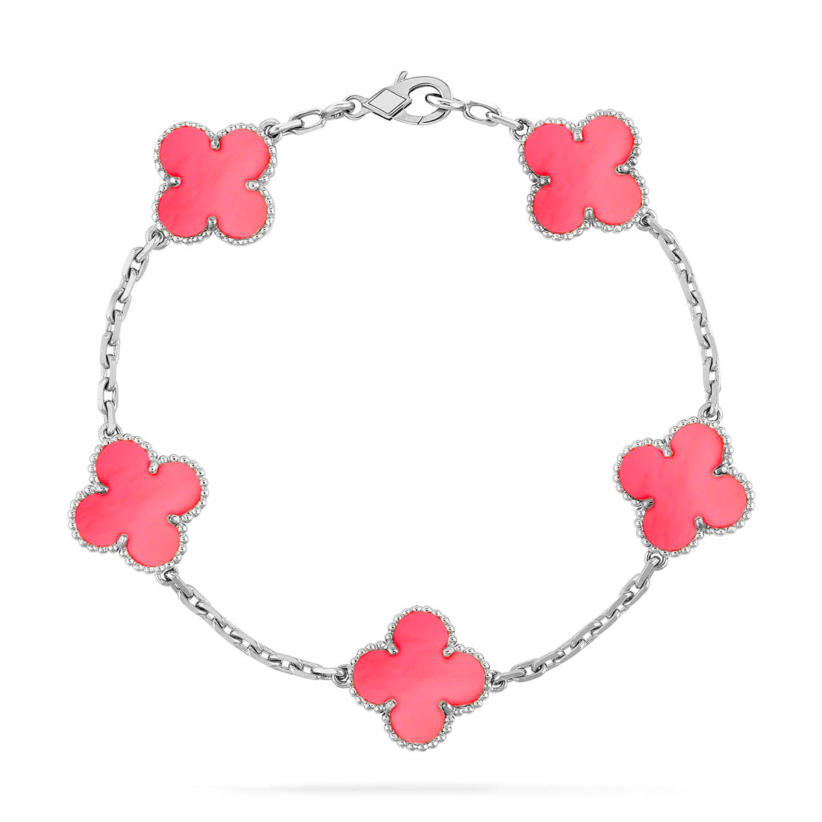 [Eternal Jewelry] CLOVER 5 MOTIFS  PINK MOP BRACELET COLLECTION
