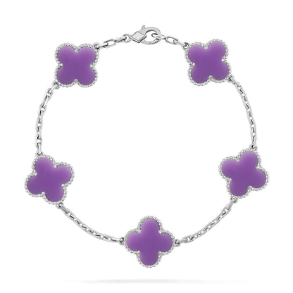 [Eternal Jewelry]CLOVER 5 MOTIF LIGHT PURPLE BRACELET COLLECTION