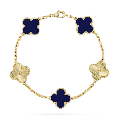 [Eternal Jewelry]CLOVER 5 MOTIF LAPIS LAZULI BRACELET COLLECTION