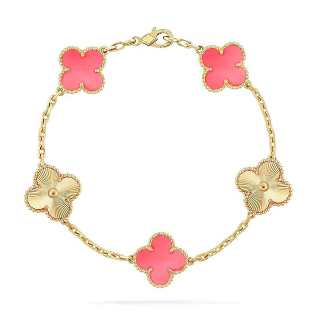 [Eternal Jewelry] CLOVER 5 MOTIFS  PINK MOP BRACELET COLLECTION