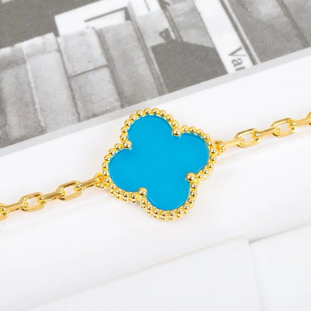 [Eternal Jewelry] CLOVER 5 MOTIF TURQUOISE BRACELET COLLECTION