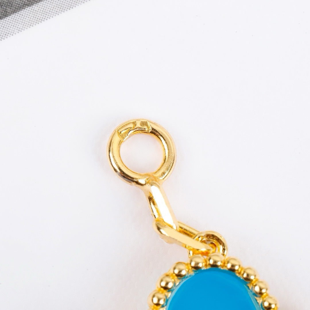 [Eternal Jewelry]CLOVER 5 MOTIFS TURQUOISE BRACELET