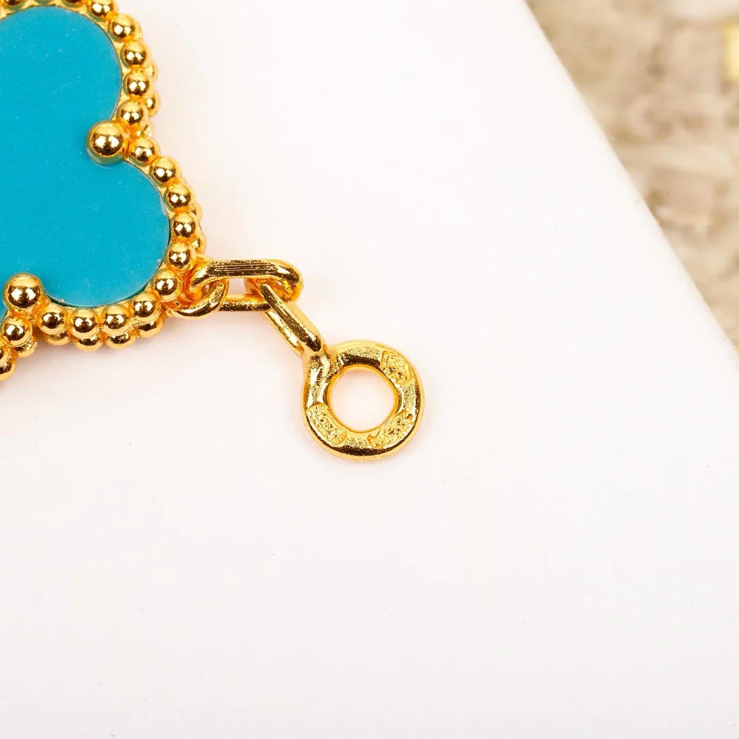 [Eternal Jewelry] CLOVER 5 MOTIF TURQUOISE BRACELET COLLECTION