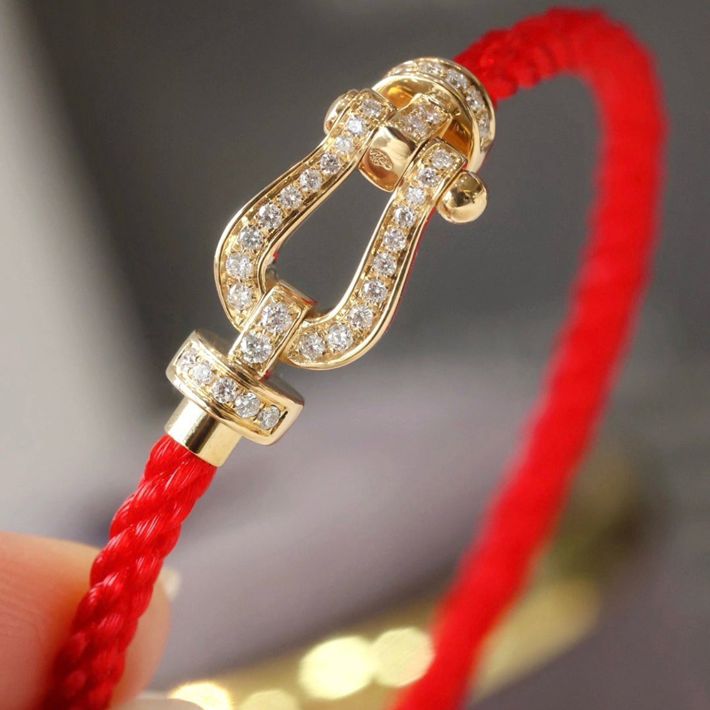 [Eternal Jewelry]FORCE LARGE HORSESHOE FULL DIAMOND BRACELET ROSE GOLD