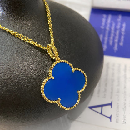 [Eternal Jewelry]CLOVER 25MM NECKLACE TURQUOISE ROSE GOLD