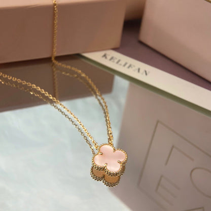 [Eternal Jewelry]CLOVER MINI 9.5mm Pink Necklace