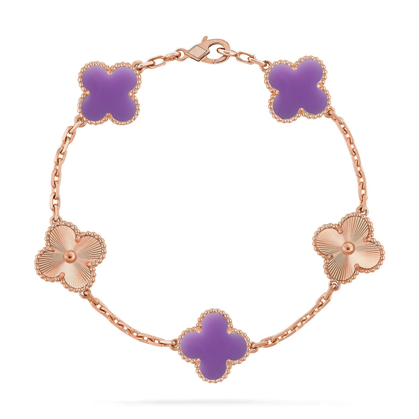 [Eternal Jewelry]CLOVER 5 MOTIF LIGHT PURPLE BRACELET COLLECTION