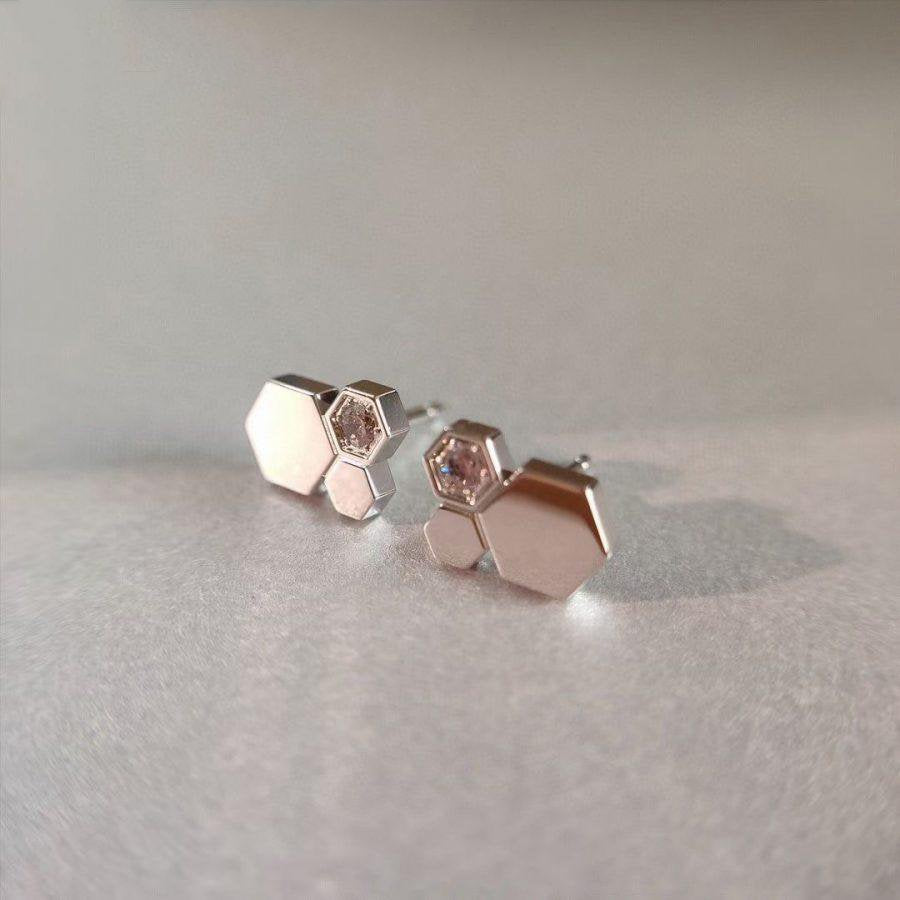 [Eternal Jewelry]BEE LOVE SILVER DIAMOND EARRINGS