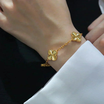 [Eternal Jewelry] CLOVER 5 MOTIF LASER BRACELET COLLECTION