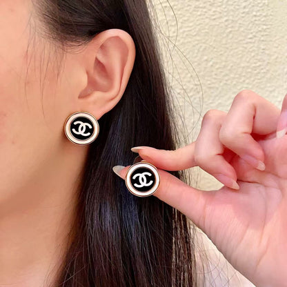 [Eternal Jewelry]Classic Double C Stud Earrings