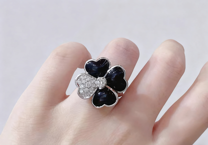 [Eternal Jewellery] Heart-Shaped Four-Leaf Clover Ring
