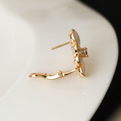 [Eternal Jewelry]FRIVOLE PINK GOLD FLOWER DIAMOND EARRINGS 2