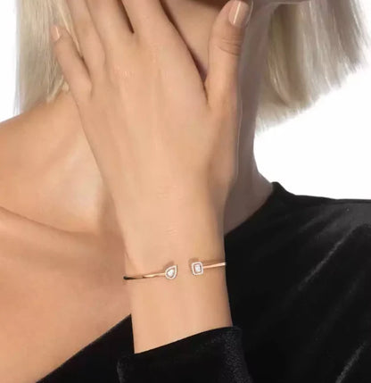 [Eternal jewelry]M Delicate Double-Diamond Bracelet