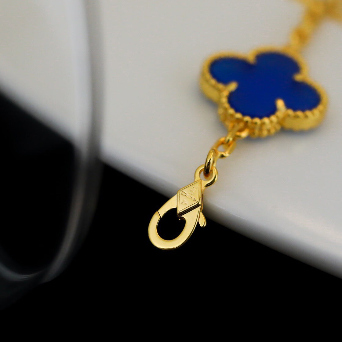 [Eternal Jewellery] Four-Leaf Clover Five Elements Blue Chalcedony Bracelet