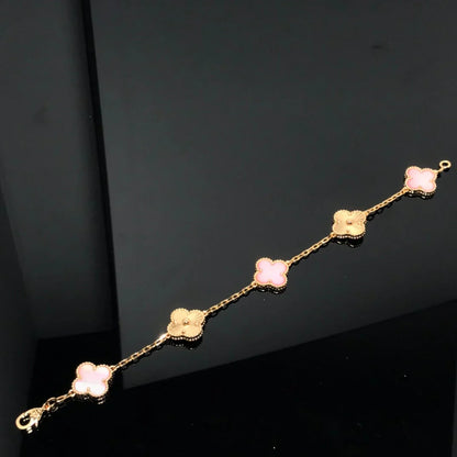 [Eternal Jewelry] CLOVER 5 MOTIFS  PINK MOP BRACELET COLLECTION